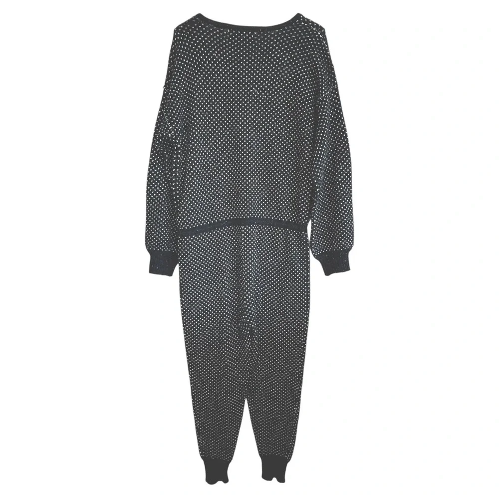 WildFox Y2k Birdseye Knit One Piece Pajama Small Lounge Wool‎ Silk  Leisure Gray